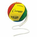 Champion Sports Champion Sport  Ultra Grip Tether Ball, 5'' Diameter, Laminated Rubber, Yellow/Green/Blue/Red CH31123